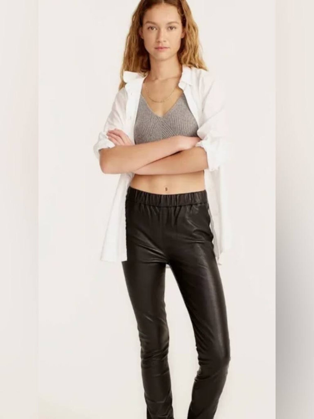 SCREW Stretch Leather Skinny Pants | Black Leather Leggings